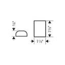 Hansgrohe 42871670 Softsquare Cover For Rail (2 Pieces)