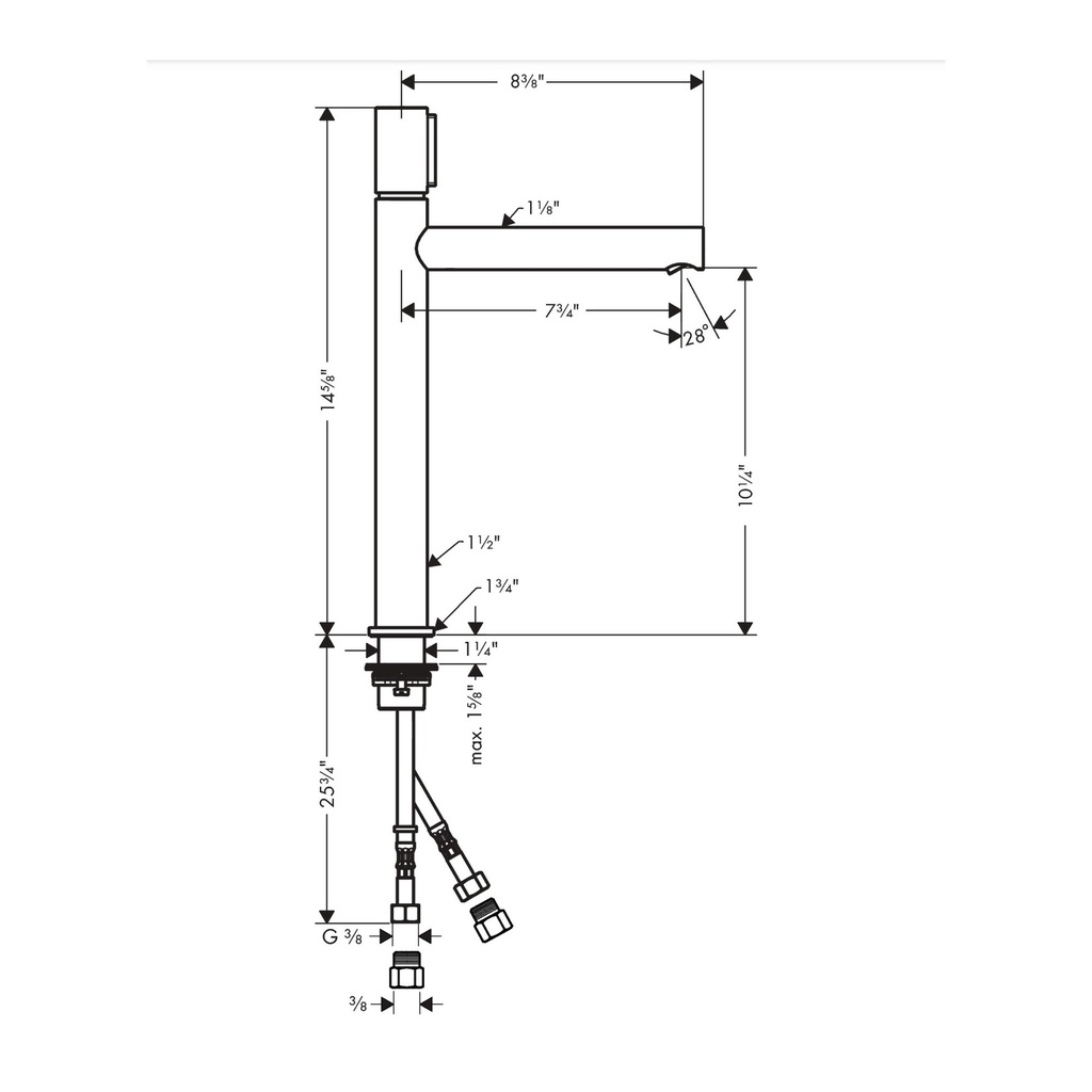 Hansgrohe 45014001 Single-Hole Faucet Select 260 1.2 Gpm