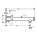 Hansgrohe 45113001 Wall-Mounted Faucet Trim Select 1.2 Gpm