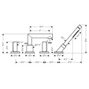 Hansgrohe 45448821 4-Hole Roman Tub Set Trim With Zero Handles And 1.75 Gpm Han