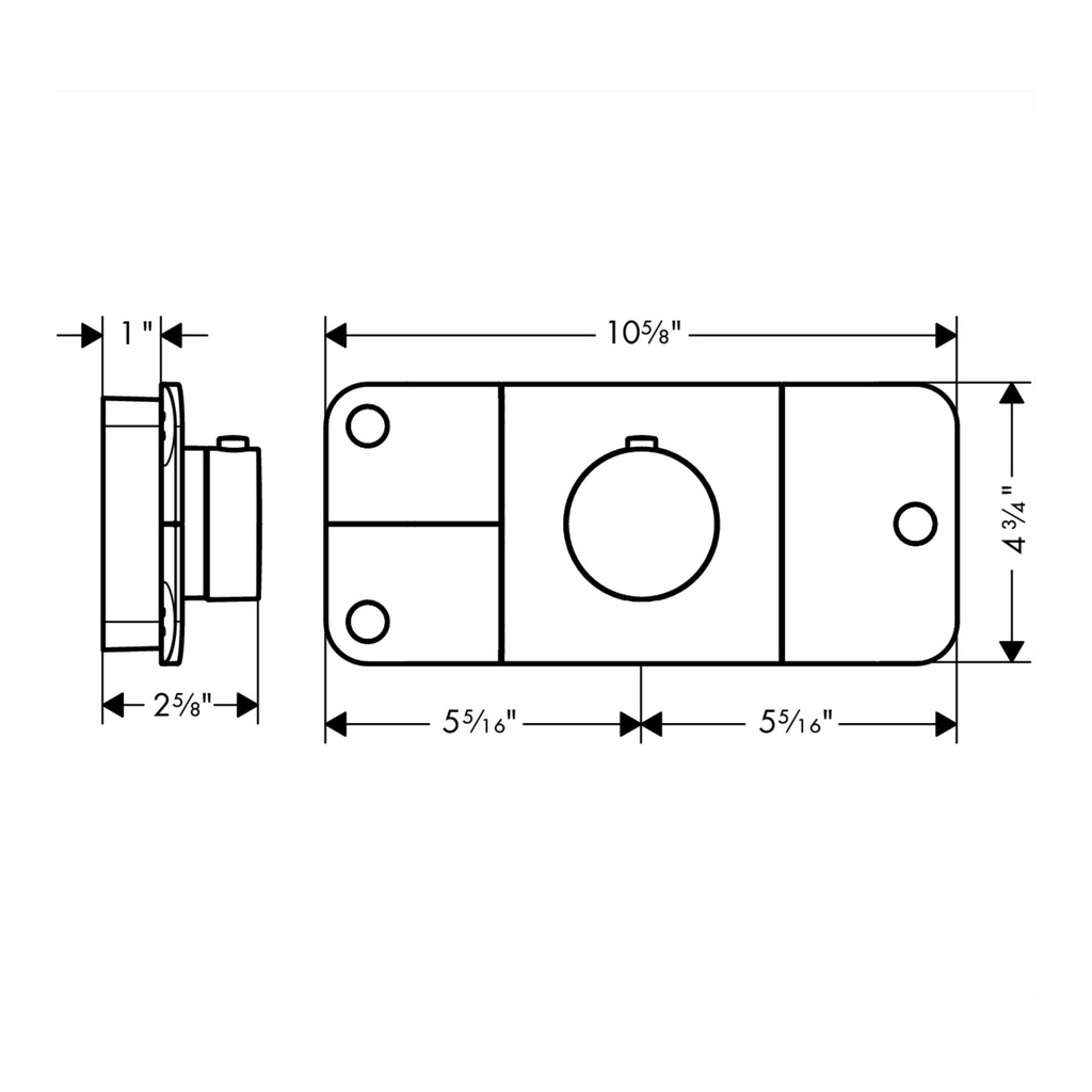 Hansgrohe 45713251 Thermostatic Module Trim For 3 Functions Brushed Gold Optic