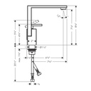 Hansgrohe 46021991 Single-Hole Faucet 190 Diamond Cut 1.2 Gpm