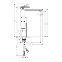 Hansgrohe 46031991 Single-Hole Faucet 280 Diamond Cut 1.2 Gpm