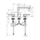 Hansgrohe 46051991 Widespread Faucet 130 Diamond Cut 1.2 Gpm