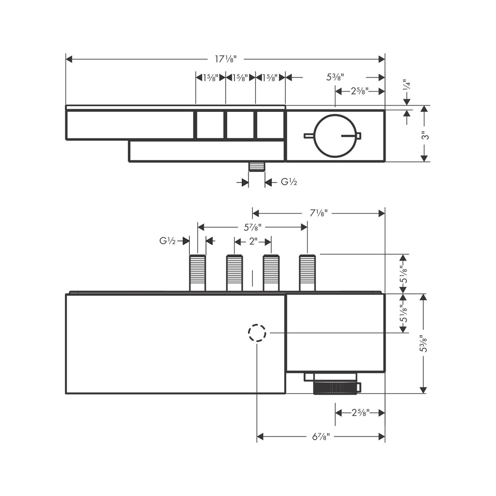 Hansgrohe 46141331 Thermostatic Trim For Exposed Installation For 3 Functions -