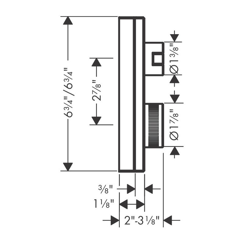 Hansgrohe 46751331 Thermostatic Trim With Volume Control Diamond Cut