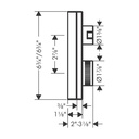 Hansgrohe 46761331 Thermostatic Trim With Volume Control And Diverter Diamond