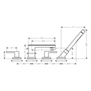 Hansgrohe 47432001 4-Hole Roman Tub Set Trim With 1.75 Gpm Handshower Without P