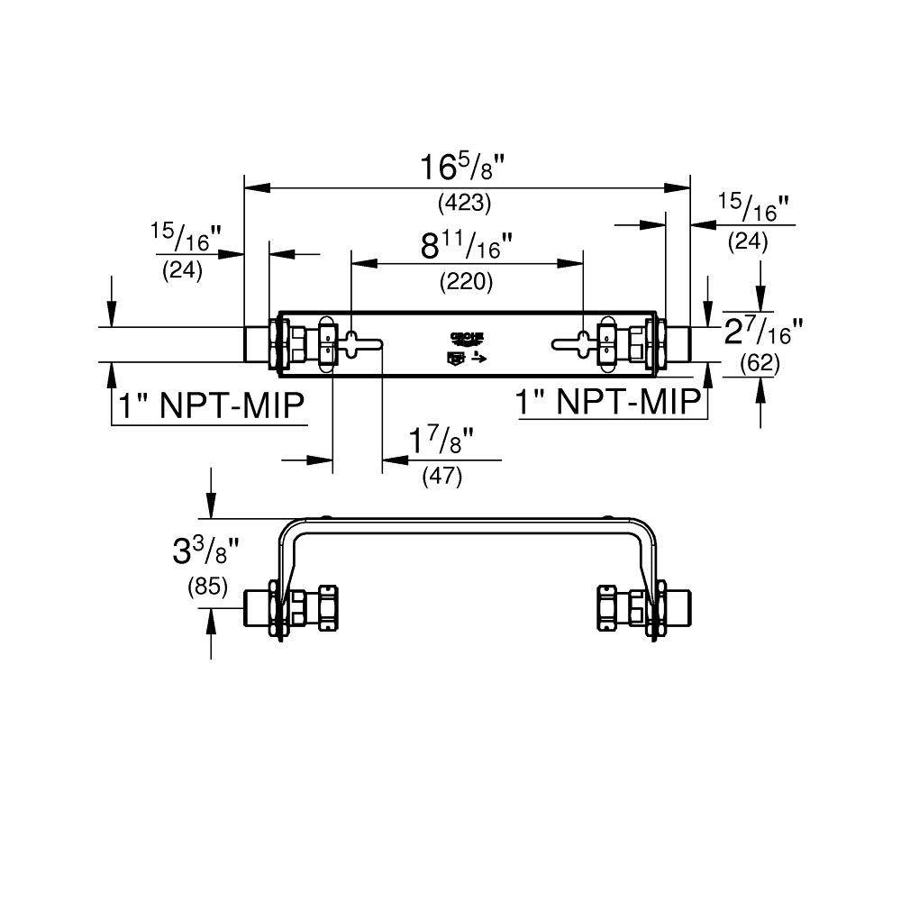 Grohe 22603000 Sense Guard Wall Mounting Set 2
