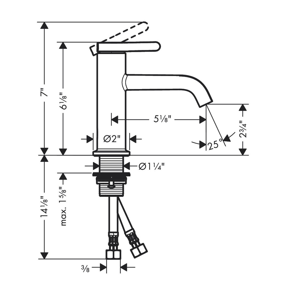 Hansgrohe 48001821 Single Hole Faucet 70 1.2 Gpm