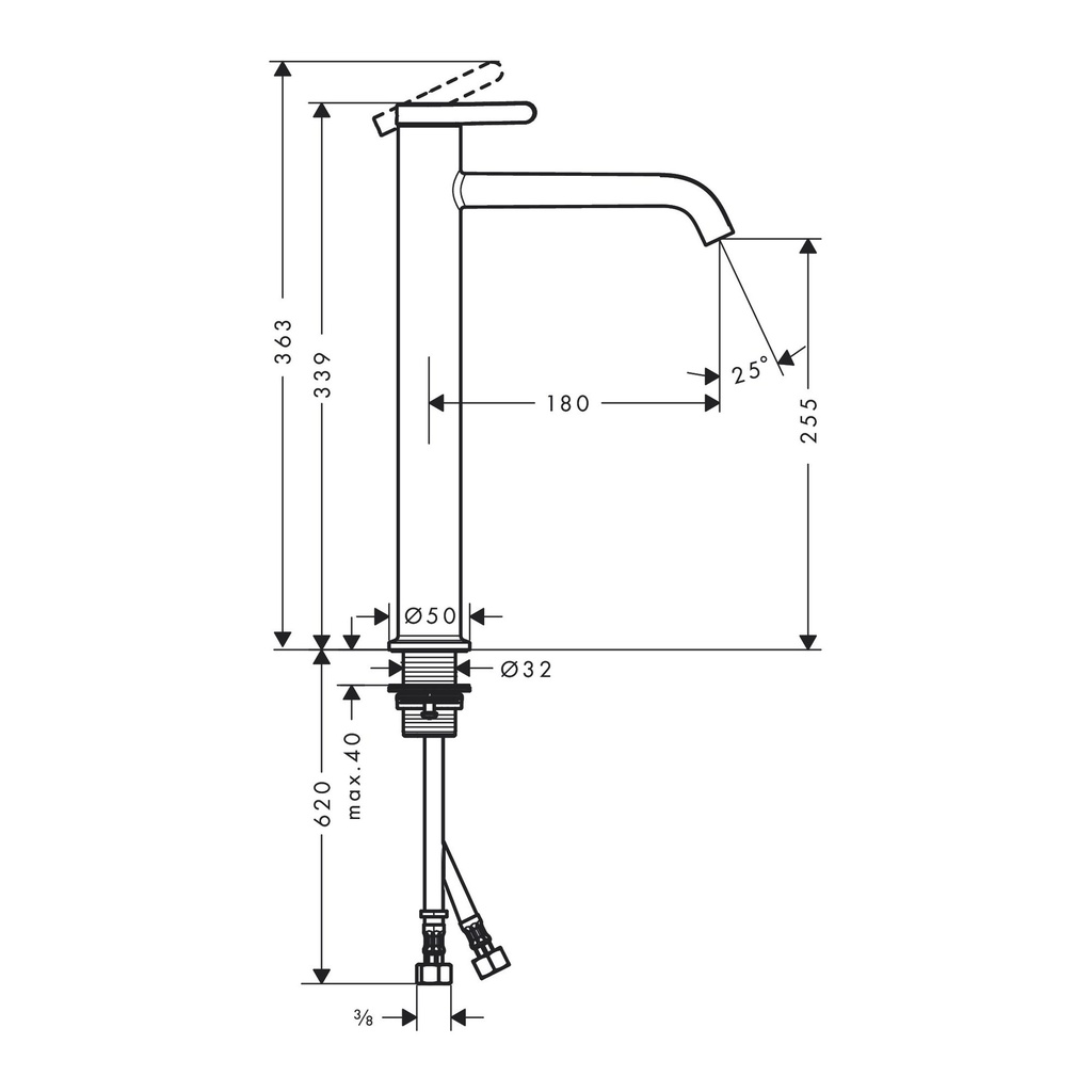 Hansgrohe 48002821 Single Hole Faucet 260 1.2 Gpm4059625408414