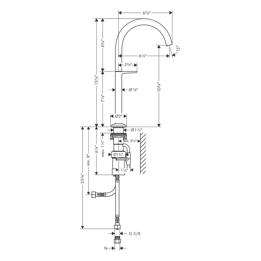 Hansgrohe 48030251 Single Hole Faucet Select 260 1.2 Gpm