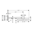 Hansgrohe 48481701 Showerhead 280 2-Jet With Showerarm Trim 2.5 Gpm