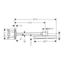 Hansgrohe 48482671 Showerhead 280 2-Jet With Showerarm Trim 1.75 Gpm