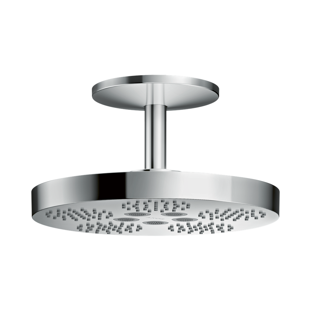 Hansgrohe 48483001 Showerhead 280 2-Jet With Ceiling Mount Trim 2.5 Gpm