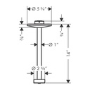 Hansgrohe 48485251 Ceiling Extension Pipe For Showerhead 280 2-Jet