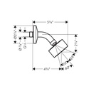 Hansgrohe 48498341 Showerhead 75 1-Jet 2.5 Gpm