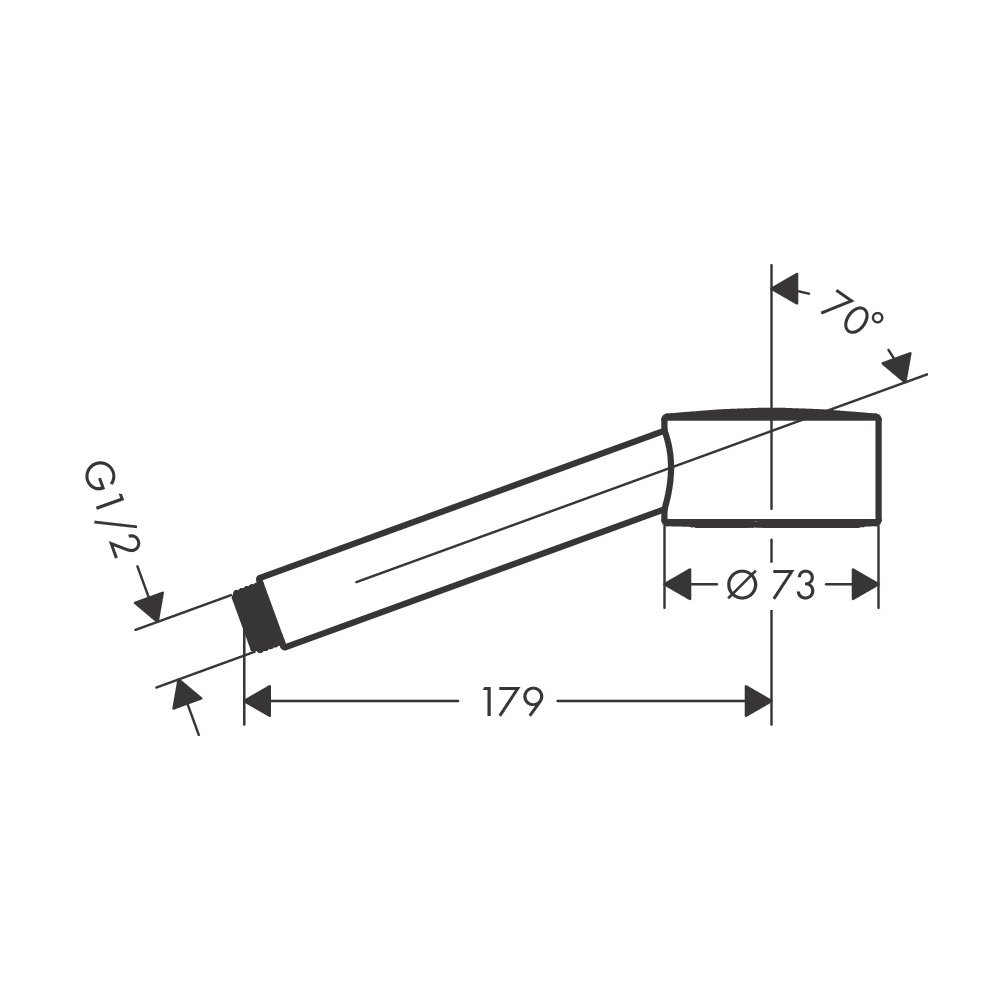Hansgrohe 48653341 Handshower 1-Jet 2.5 Gpm