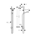 Hansgrohe 48793671 Wallbar Set 75 1-Jet With Wall Outlet 1.75 Gpm