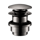 Hansgrohe 50100331 Push Open Sink Drain with Overflow Polished Black Chrome