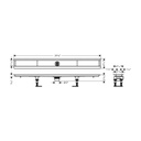 Hansgrohe 56014181 Raindrain Rough 2" Outlet 39 3/8"