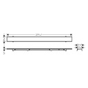 Hansgrohe 56029001 Raindrain Rock Trim Flex 23 5/8" Cut To Size And Tileable