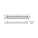 Hansgrohe 56037801 Raindrain Match Trim Zero/ Tile 27 5/8" With Height Adjustab