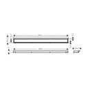 Hansgrohe 56038801 Raindrain Match Trim Zero/ Tile 31 1/2" With Height Adjustab