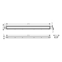 Hansgrohe 56041671 Raindrain Match Trim Zero/ Tile 39 3/8" With Height Adjustab
