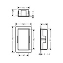 Hansgrohe 56057380 Wall Niche With Integrated Frame 12"X 6"X 4"