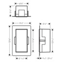 Hansgrohe 56063670 Recessed Trash Bin With Shelf & Tileable Door