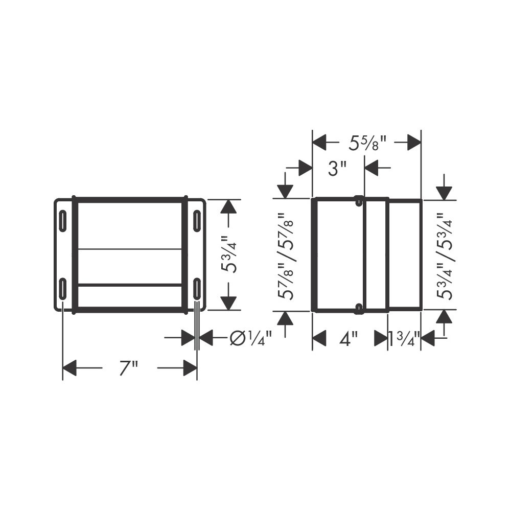 Hansgrohe 56065670 Xtrastoris Original Recessed Toilet Paper Holder 6"X 6"X 5.5