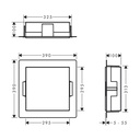 Hansgrohe 56073800 Xtrastoris Minimalistic Wall Niche With Open Frame 12"X 12"X