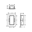 Hansgrohe 56082800 Xtrastoris Rock Wall Niche With Tileable Door 12"X 6"X 4"