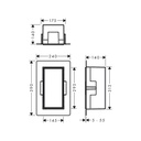 Hansgrohe 56088670 Wall Niche With Tileable Door 12"X 6"X 5.5"