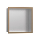 Hansgrohe 56097140 Wall Niche Brushed Stainless Steel With Design Frame 12"X 12