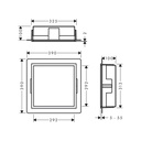 Hansgrohe 56097800 Wall Niche Brushed Stainless Steel With Design Frame 12"X 12