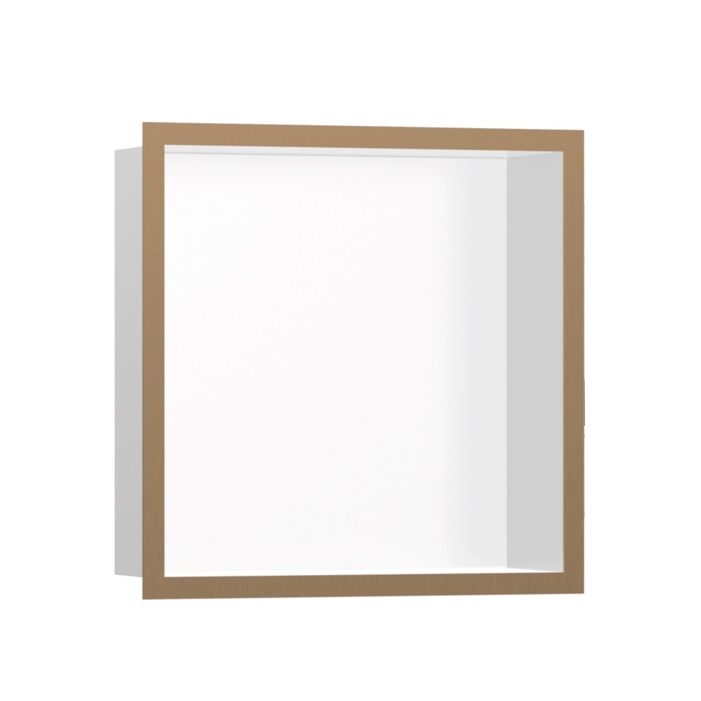 Hansgrohe 56099140 Wall Niche Matte White With Design Frame 12"X 12"X 4"