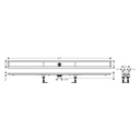 Hansgrohe 56113181 Raindrain Rough 2" Outlet 59 1/8 "