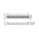 Hansgrohe 56115801 Raindrain Match Trim Boardwalk 23 5/8" With Height Adjustabl