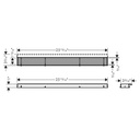 Hansgrohe 56117801 Raindrain Match Trim Broadwalk 27 5/8" With Height Adjustabl