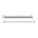 Hansgrohe 56125801 Raindrain Match Trim Boadwalk 47 1/4" With Height Adjustable