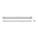 Hansgrohe 56127671 Raindrain Match Trim Zero/ Tile 59 1/8" With Height Adjustab
