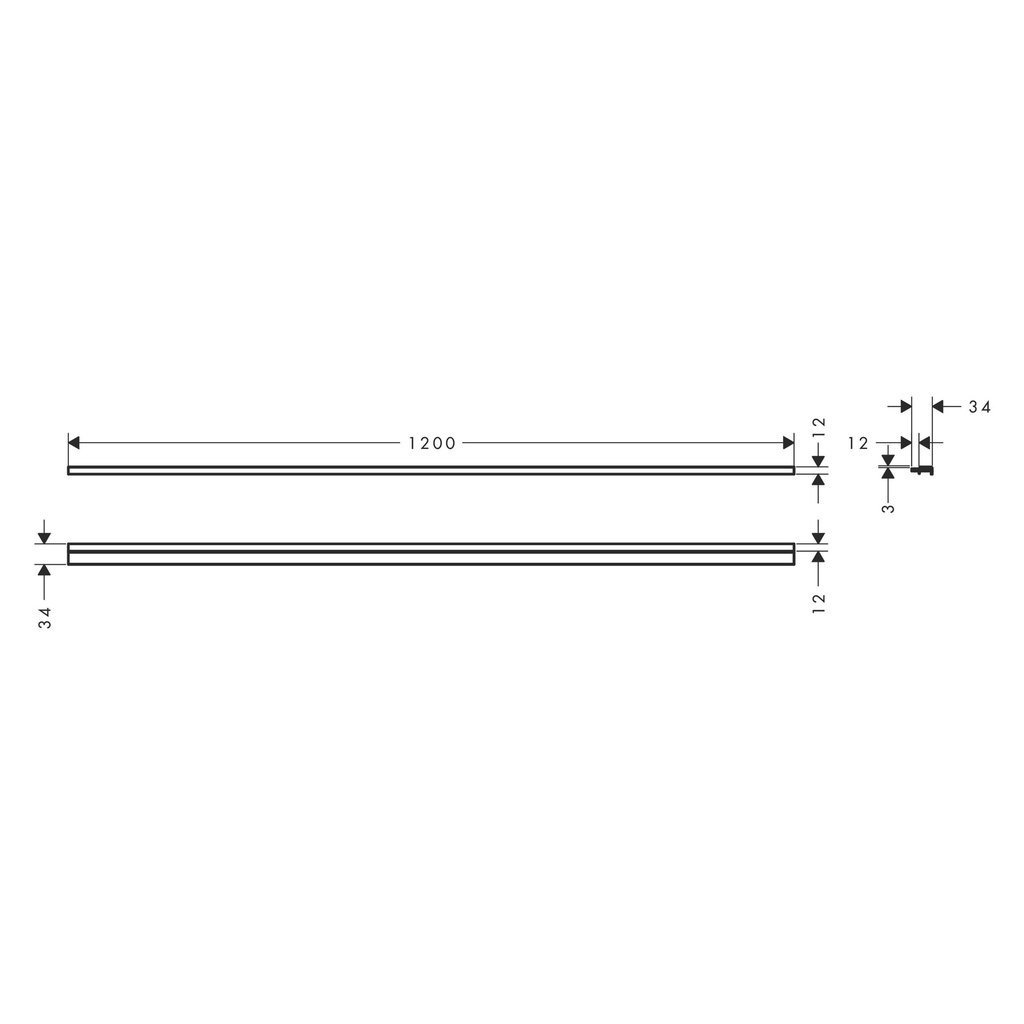 Hansgrohe 56161000 Wall Profile Adjustable