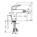 Hansgrohe 71200001 Logis 70 Single Hole Bidet