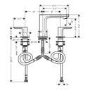 Hansgrohe 72530821 Rebris S Widespread Faucet 110 With Pop-Up Drain 1.2 Gpm