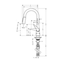 Hansgrohe 72815251 Prep Kitchen Faucet 2-Spray Pull-Down 1.75 Gpm