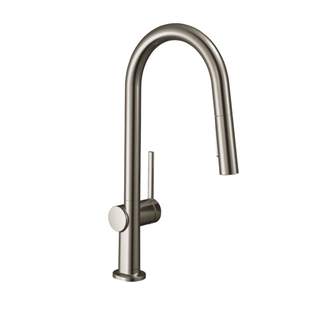 Hansgrohe 72846801 Higharc Kitchen Faucet A-Style 2-Spray Pull-Down 1.75 Gpm Steel Optic