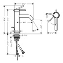 Hansgrohe 73314671 Single-Hole Faucet 110 With Pop-Up Drain 1.2 Gpm