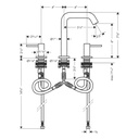 Hansgrohe 73332821 Widespread Faucet 150 1.2 Gpm